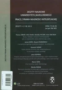 Zeszyty naukowe Uniwersytetu Jagiellońskiego. Prace z prawa własności intelektualnej nr 118 Okazja