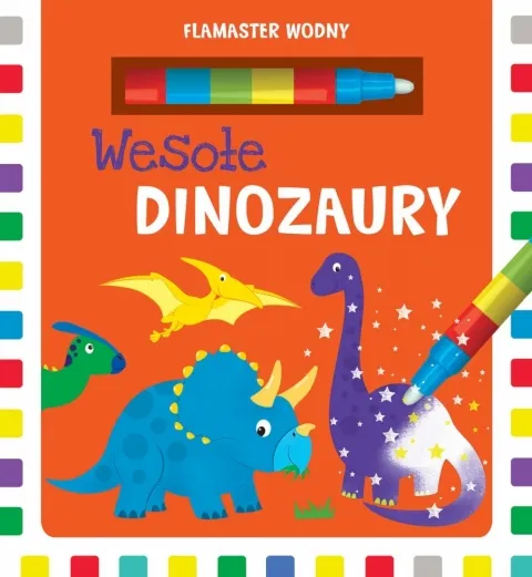Flamaster wodny. Wesołe dinozaury Bezpieczne zakupy